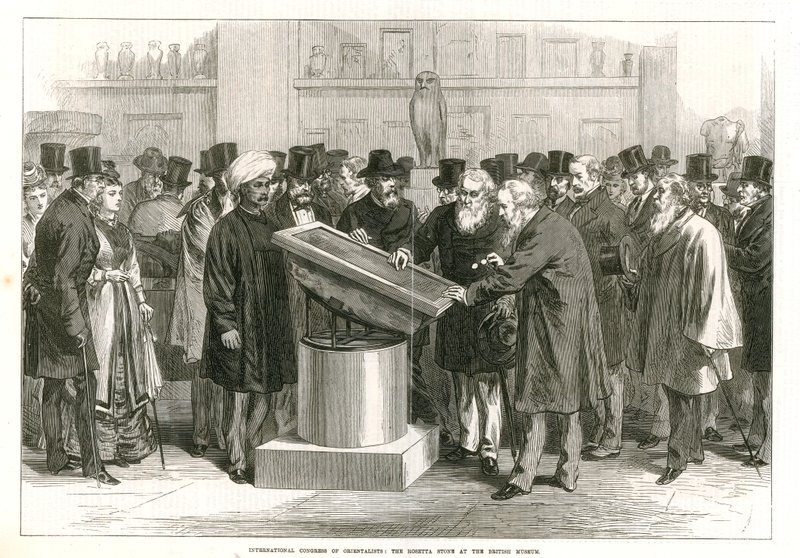Międzynarodowy Kongres Orientalistów Badania Kamienia z Rosetty w British Museum autorstwa English School