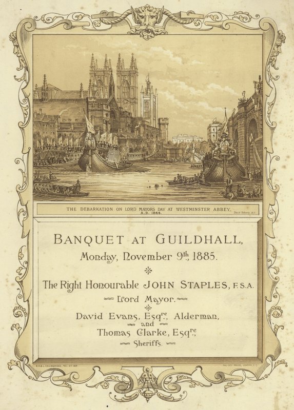 Zaproszenie na bankiet w Guildhall autorstwa English School