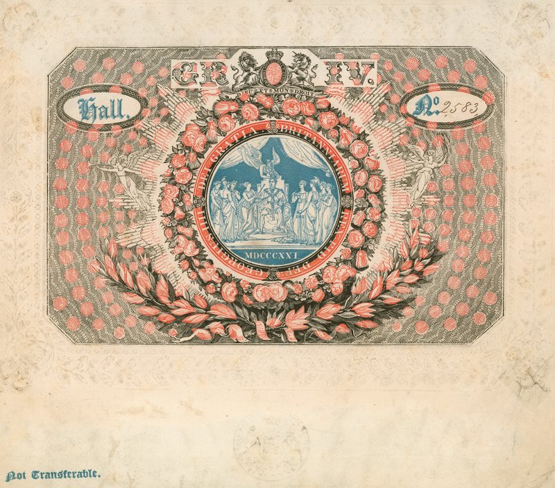 Zaproszenie na koronację Jerzego IV w 1821 r. autorstwa English School