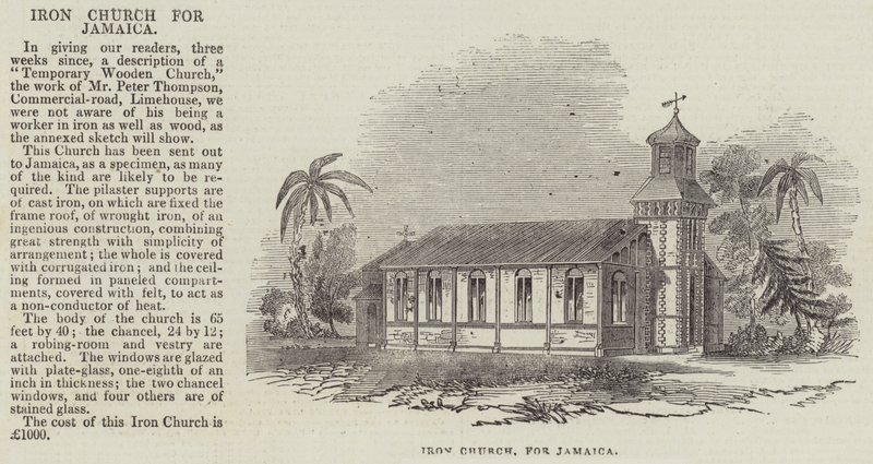Żelazny Kościół dla Jamajki (grafika) autorstwa English School