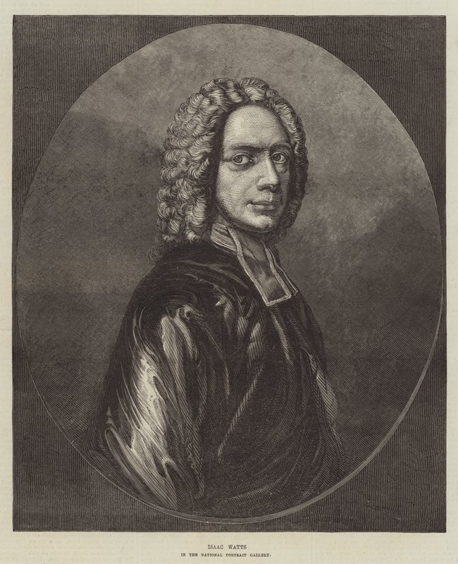 Isaac Watts, w Narodowej Galerii Portretów (grafika) autorstwa English School
