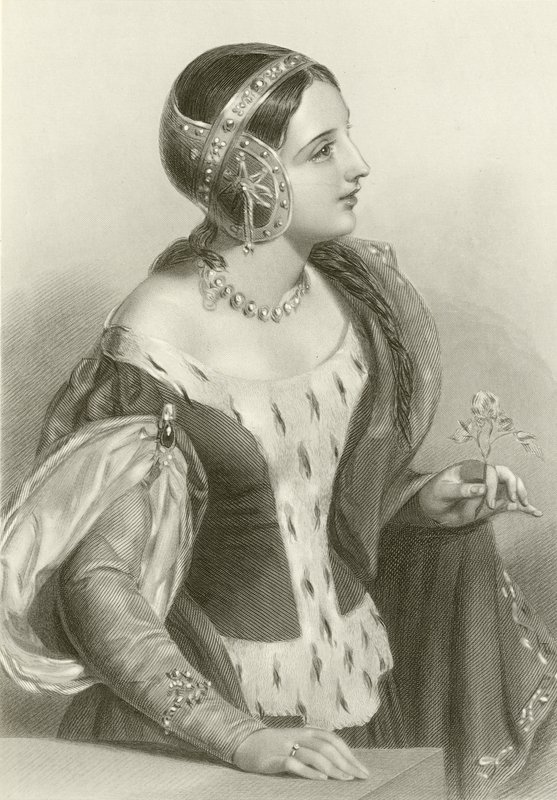 Izabela Francuska, królowa króla Edwarda II autorstwa English School