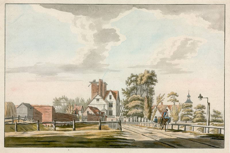Islington, Canonbury Tower (wc na papierze) autorstwa English School