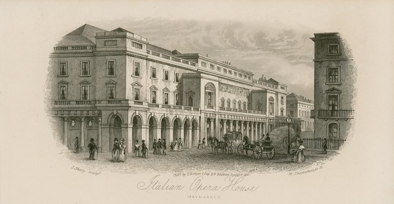 Opera Włoska, Haymarket, Londyn autorstwa English School