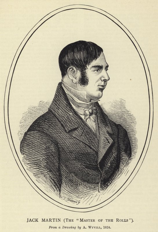Jack Martin, Master of the Rolls, Z rysunku Wyvilla, 1824 autorstwa English School