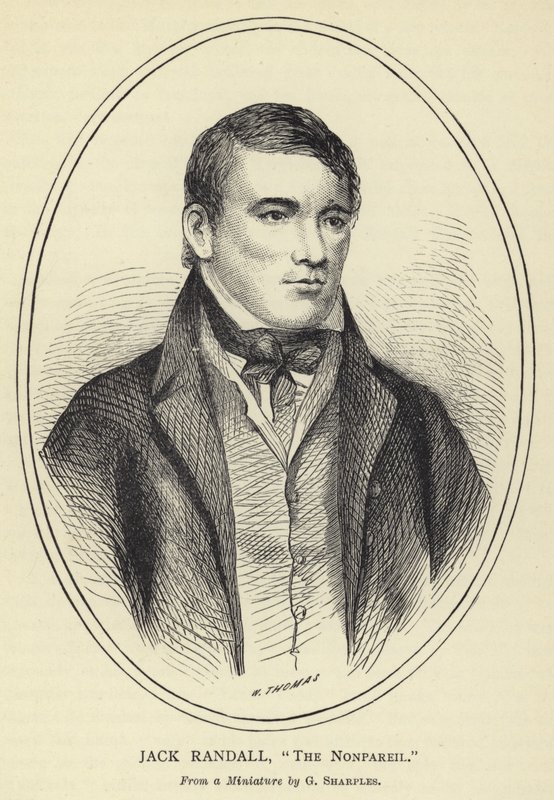 Jack Randall, The Nonpareil, Z miniatury G Sharples autorstwa English School
