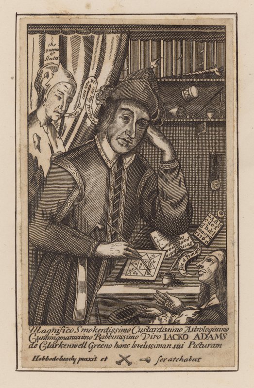 Jacko Adams, astrolog Clerkenwell Green w Londynie autorstwa English School