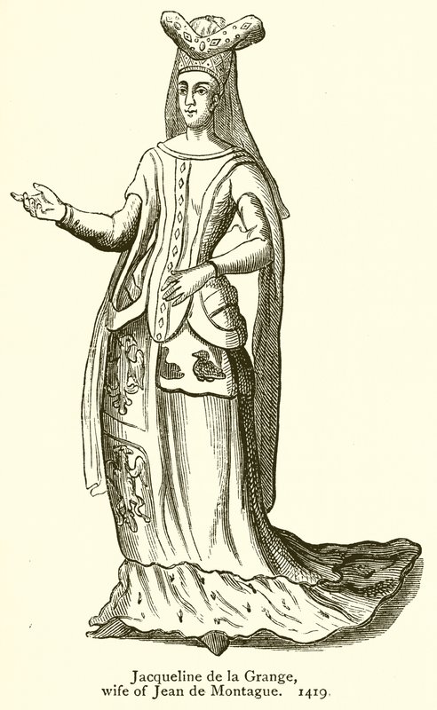 Jacqueline de la Grange, żona Jeana de Montague. 1419 autorstwa English School