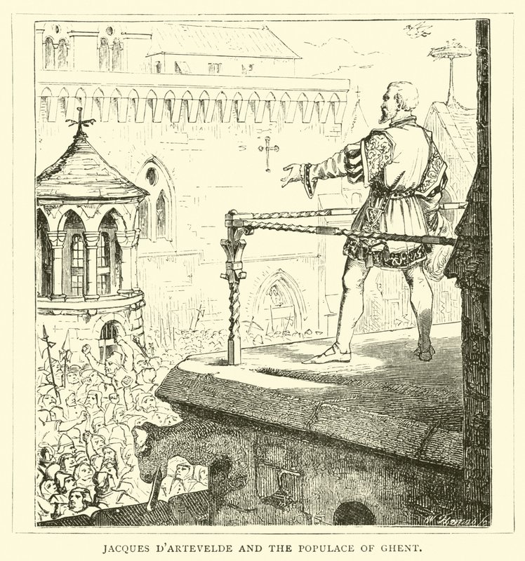 Jacques dArtevelde i ludność Gandawy autorstwa English School