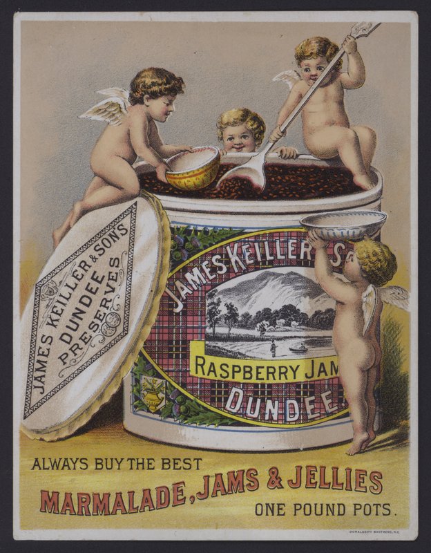 Marmolada James Keller & Sons Dundee, reklama (chromolitho) autorstwa English School