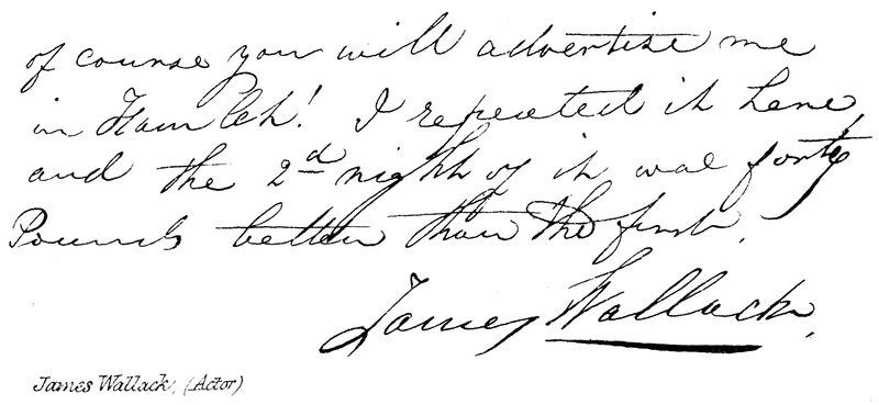 James Wallack, (aktor) autorstwa English School
