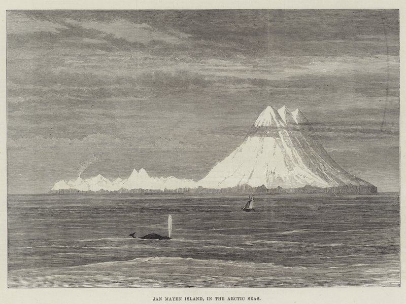 Wyspa Jan Mayen na morzach arktycznych (rycina) autorstwa English School