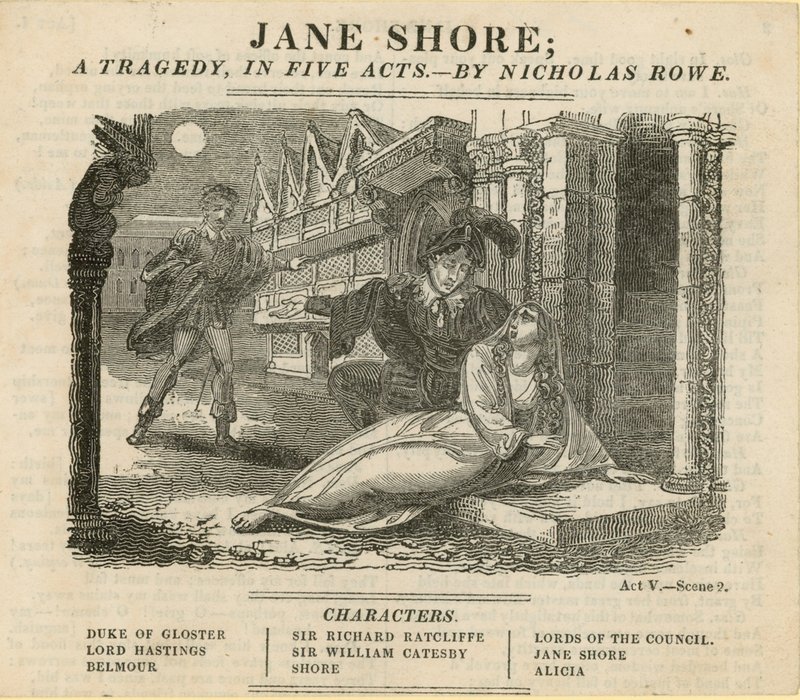 Jane Shore, tragedia w pięciu aktach. autorstwa English School