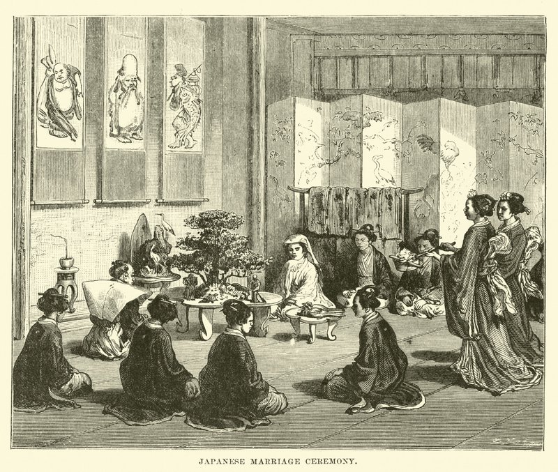 Japońska Ceremonia Małżeńska autorstwa English School