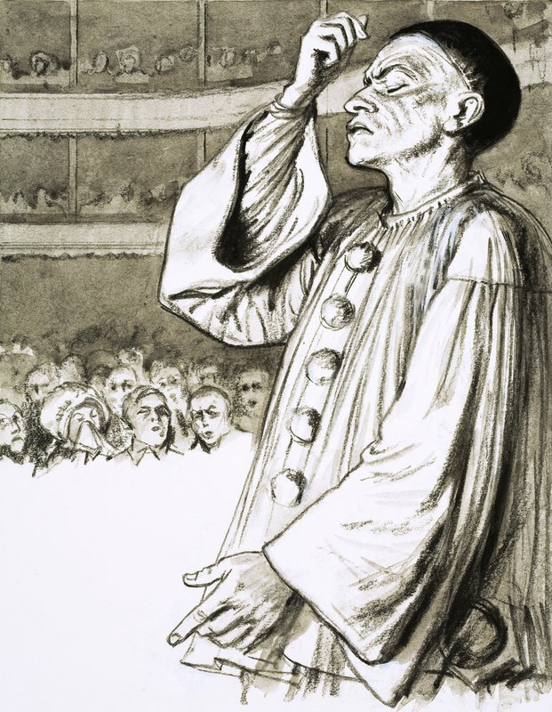 Jean Gaspard Deburau, znany również jako klaun Pierrot autorstwa English School