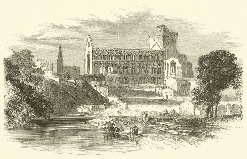 Opactwo Jedburgh (grawerowanie) autorstwa English School