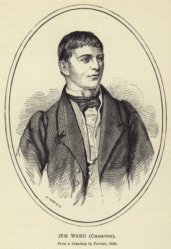 Jem Ward, mistrz, z obrazu Pattena, 1826 autorstwa English School