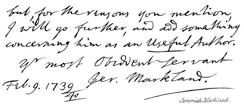 Jeremiasz Markland autorstwa English School