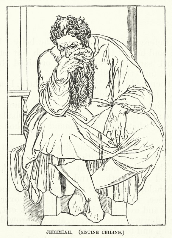 Jeremiasz, Sufit Sykstyński (rycina) autorstwa English School