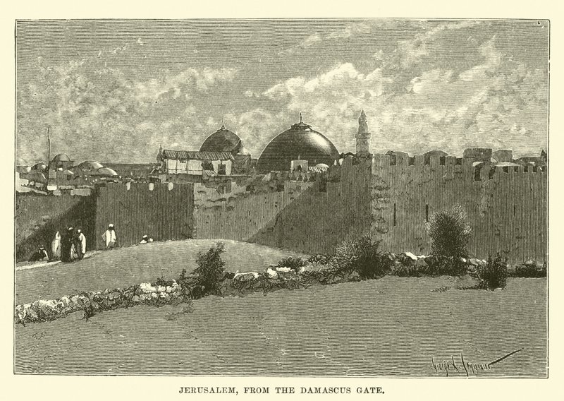 Jerozolima, od Bramy Damaszku autorstwa English School