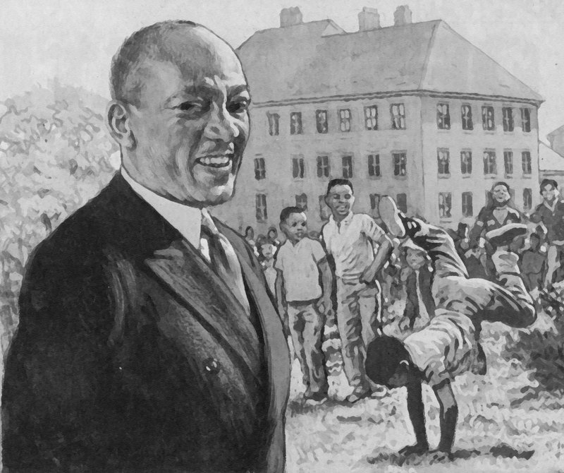 Jesse Owens autorstwa English School