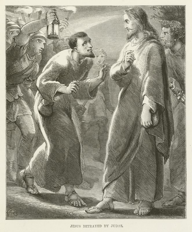 Jezus zdradzony przez Judasza autorstwa English School