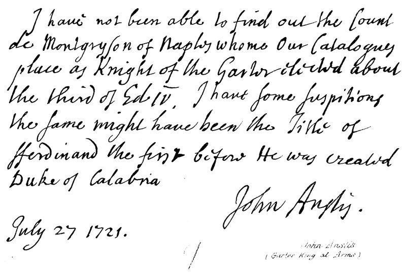 John Anstis (Podwiązki Król w Arms) autorstwa English School
