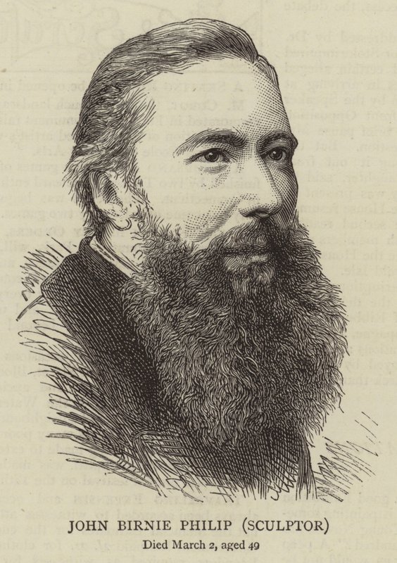 John Birnie Philip, rzeźbiarz (rycina) autorstwa English School