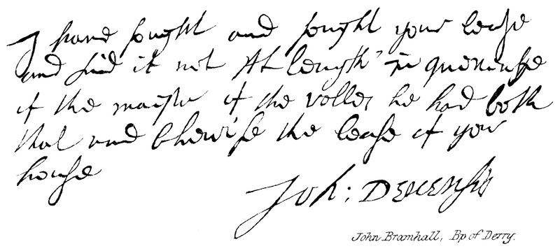 John Bramhall, biskup Derry autorstwa English School