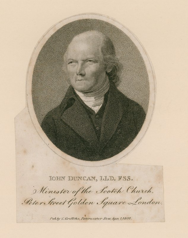 John Duncan, minister Kościoła Szkockiego, Peter Street, Golden Square, Londyn autorstwa English School