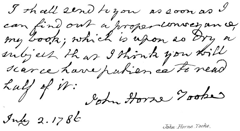John Horne Tooke autorstwa English School