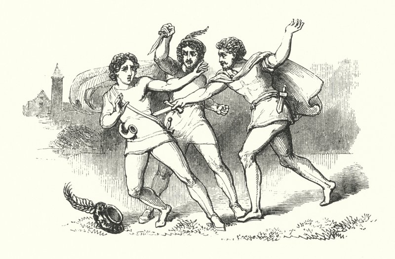 John Keats: Ilustracja dla Isabelli (rycina) autorstwa English School