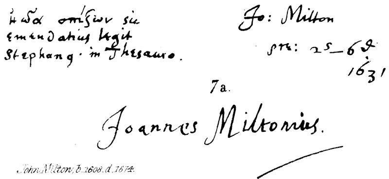 John Milton, ur. 1608, d. 1674 autorstwa English School