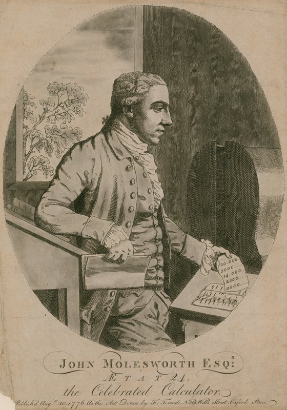 John Molesworth, słynny kalkulator, w wieku 24 lat autorstwa English School