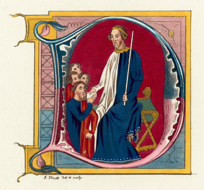 John Of Gaunt, książę Lancaster (kolorowy grawerunek) autorstwa English School