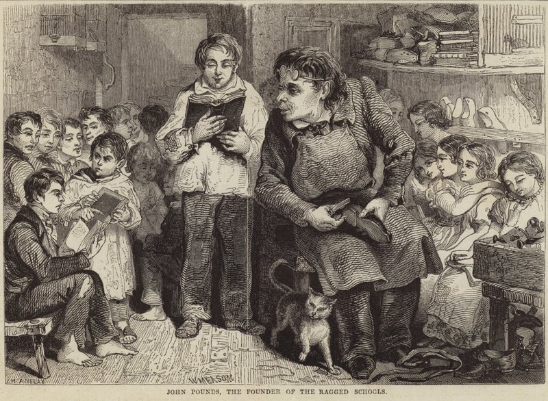John Pounds, założyciel obdartych szkół autorstwa English School