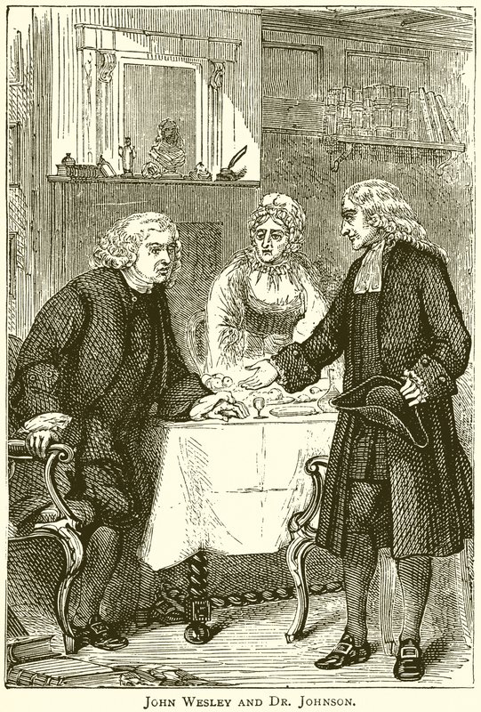 John Wesley i dr Johnson autorstwa English School