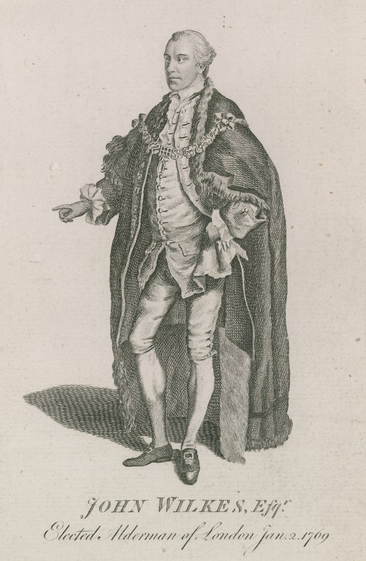 John Wilkes, wybrany radnym Londynu, 2 stycznia 1769 autorstwa English School