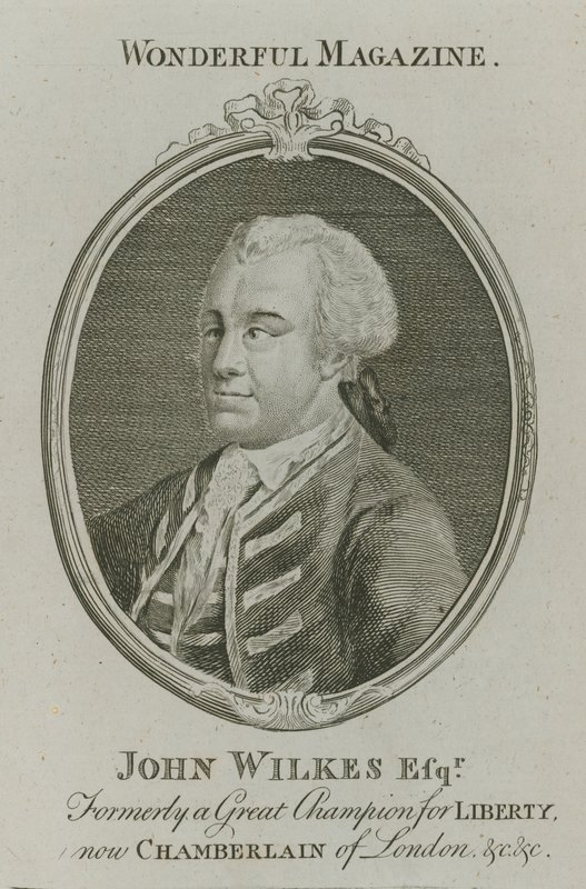 John Wilkes, dawniej wielki orędownik wolności, obecnie Chamberlain of London autorstwa English School