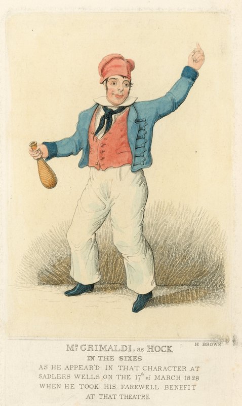 Joseph Grimaldi jako Hock autorstwa English School