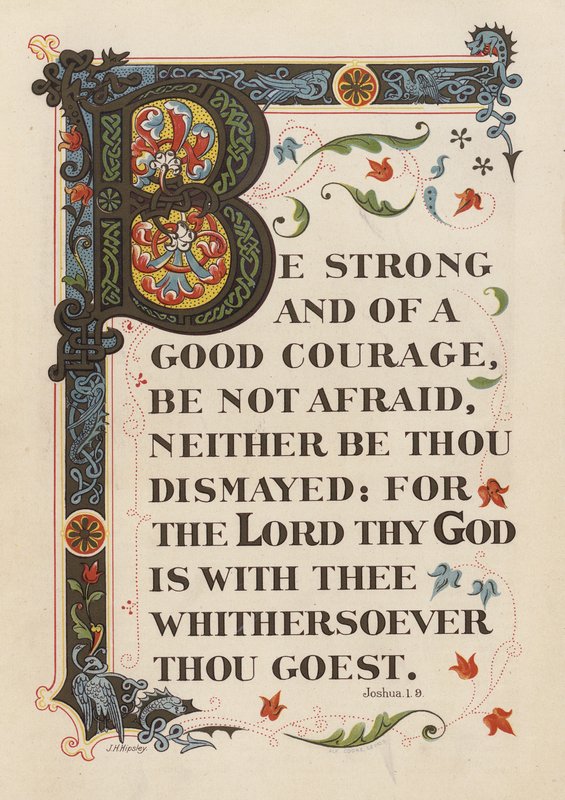 Jozuego 1:9 (chromolit) autorstwa English School