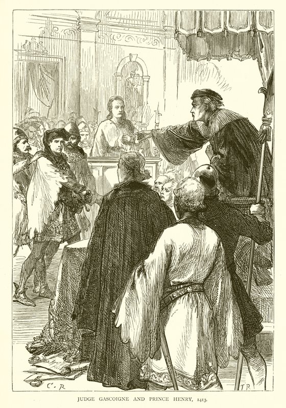 Sędzia Gascoigne i książę Henryk, 1413 autorstwa English School
