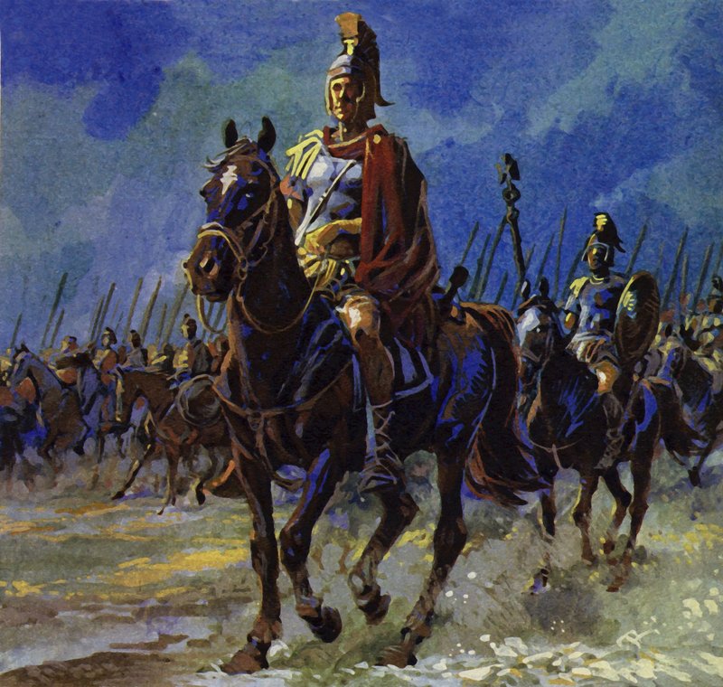 Siły Juliusza Cezara pomaszerowały swoje wojska do Galii, aby stłumić bunt autorstwa English School