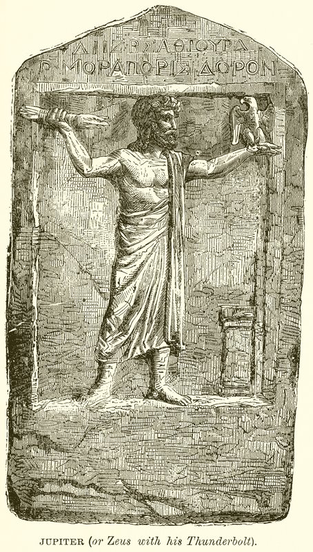 Jowisz (lub Zeus ze swoim Piorunem) autorstwa English School