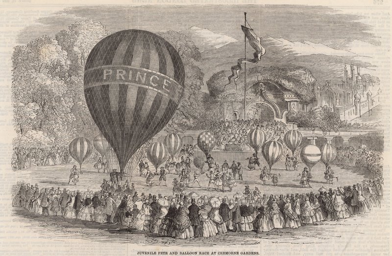 Festyn dla nieletnich i wyścig balonowy w Cremorne Gardens autorstwa English School