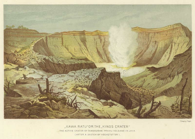 Kawah Ratu lub krater Kings autorstwa English School