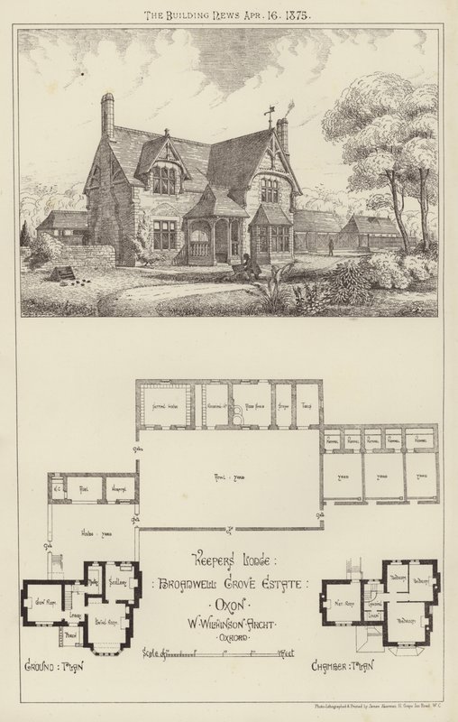 Keepers Lodge, Broadwell Grove Estate, Oxon (grawerowanie) autorstwa English School