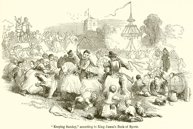 Utrzymanie niedzieli, według King James Book of Sports autorstwa English School