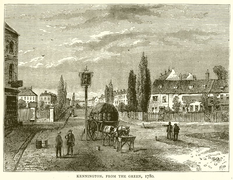 Kennington, z Zielonego, 1780 autorstwa English School