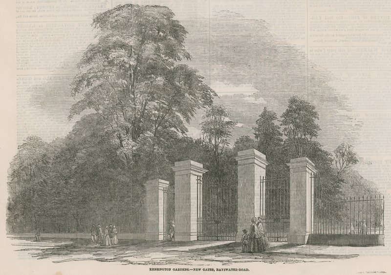Kensington Gardens, New Gates, Bayswater Road, Londyn autorstwa English School